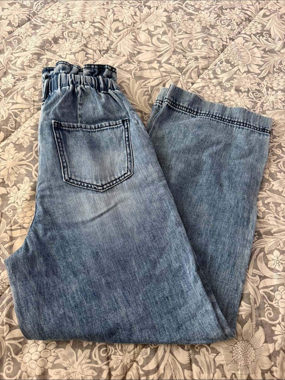 Sam Edelman Light Blue Elastic Waist Boyfriend Jeans